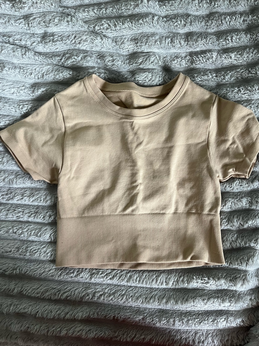 Aerie cropped tee - tan